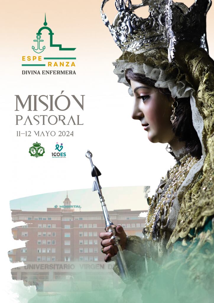 Cartel anunciador de la Misión Pastoral de la Esperanza Divina Enfermera en el Virgen del Rocío