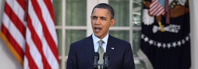 Barack Obama, durante su comparecencia sobre Japón en la Casa Blanca