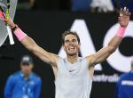 Tennis - Australian Open - Rafael Nadal of Spain v Victor Estrella Burgos of Dominican Republic - Rod Laver Arena, Melbourne, Australia, January 15, 2018. Nadal celebrates after winning his match. REUTERS/Thomas Peter