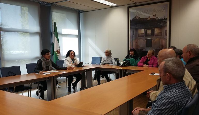 Reunión de la delegada de Fomento en Granada con los vecinos de Santa Adela