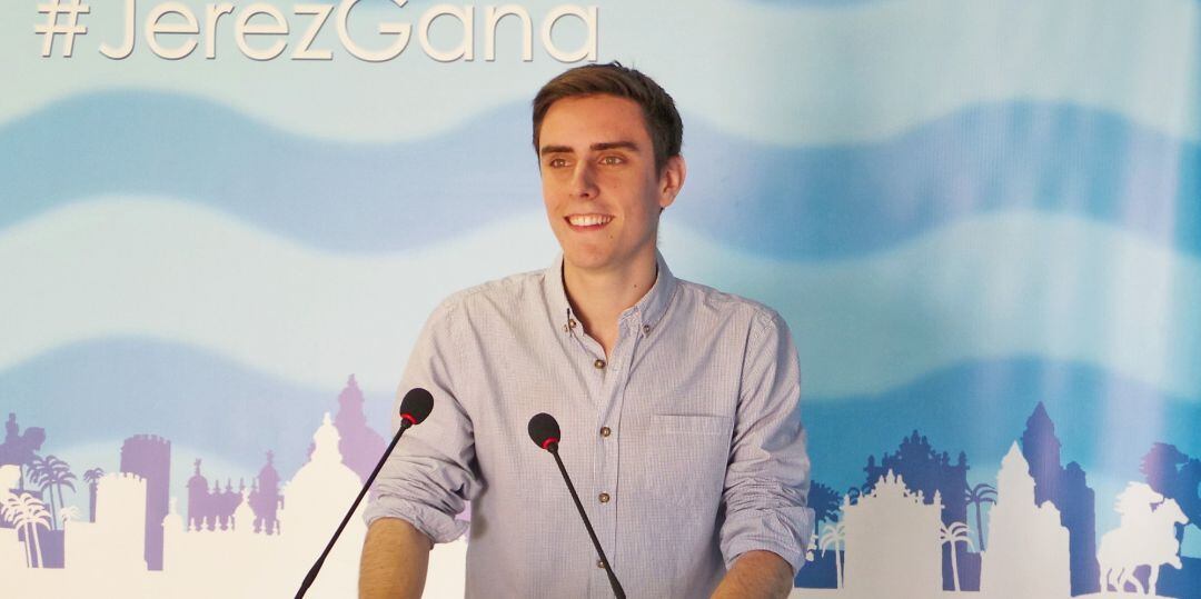 Jaime Espinar durante un acto en la sede del PP 