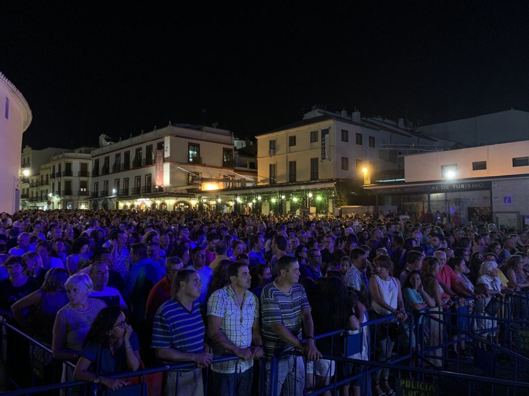 Imagen de la plaza Teniente Arce el pasado 15 de agosto en el útlimo concierto del festival