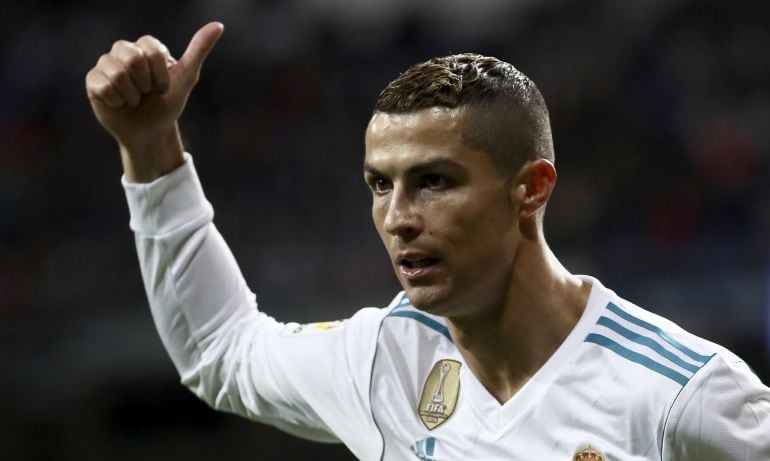 El delantero del Real Madrid Cristiano Ronaldo, durante el partido de Liga en Primera División ante Las Palmas