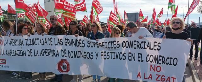 Una de las protestas en Jerez contra la declaración de ZGAT