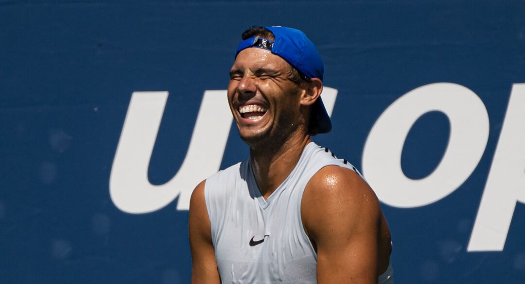 Rafa Nadal durante un entrenamiento en Estados Unidos