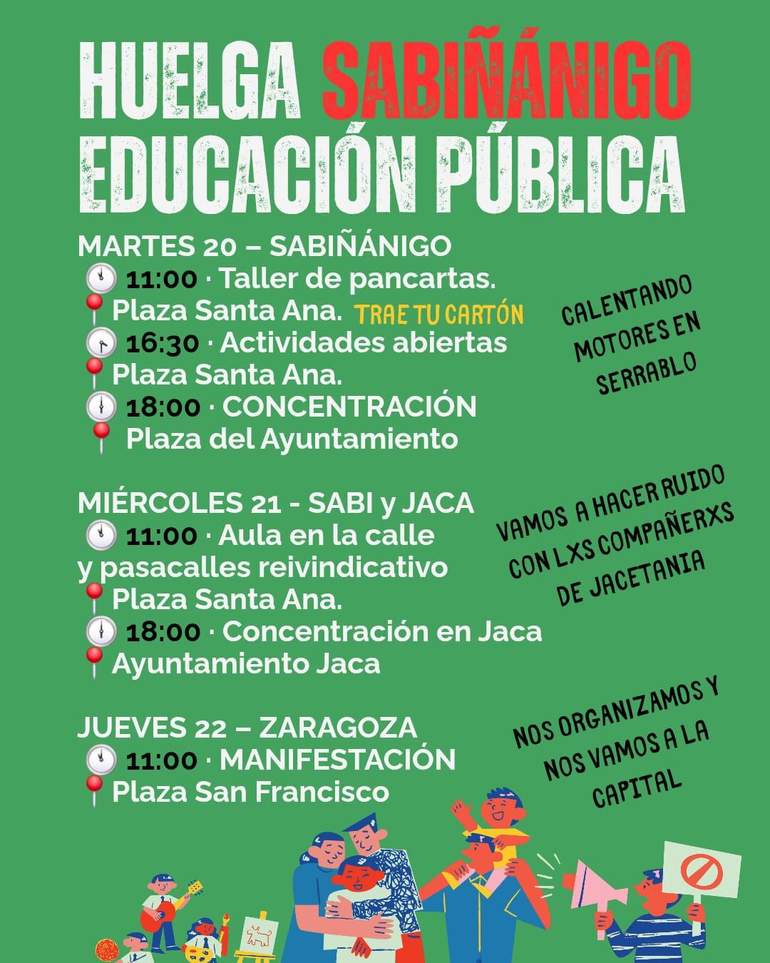 Huelga educativa en Aragón