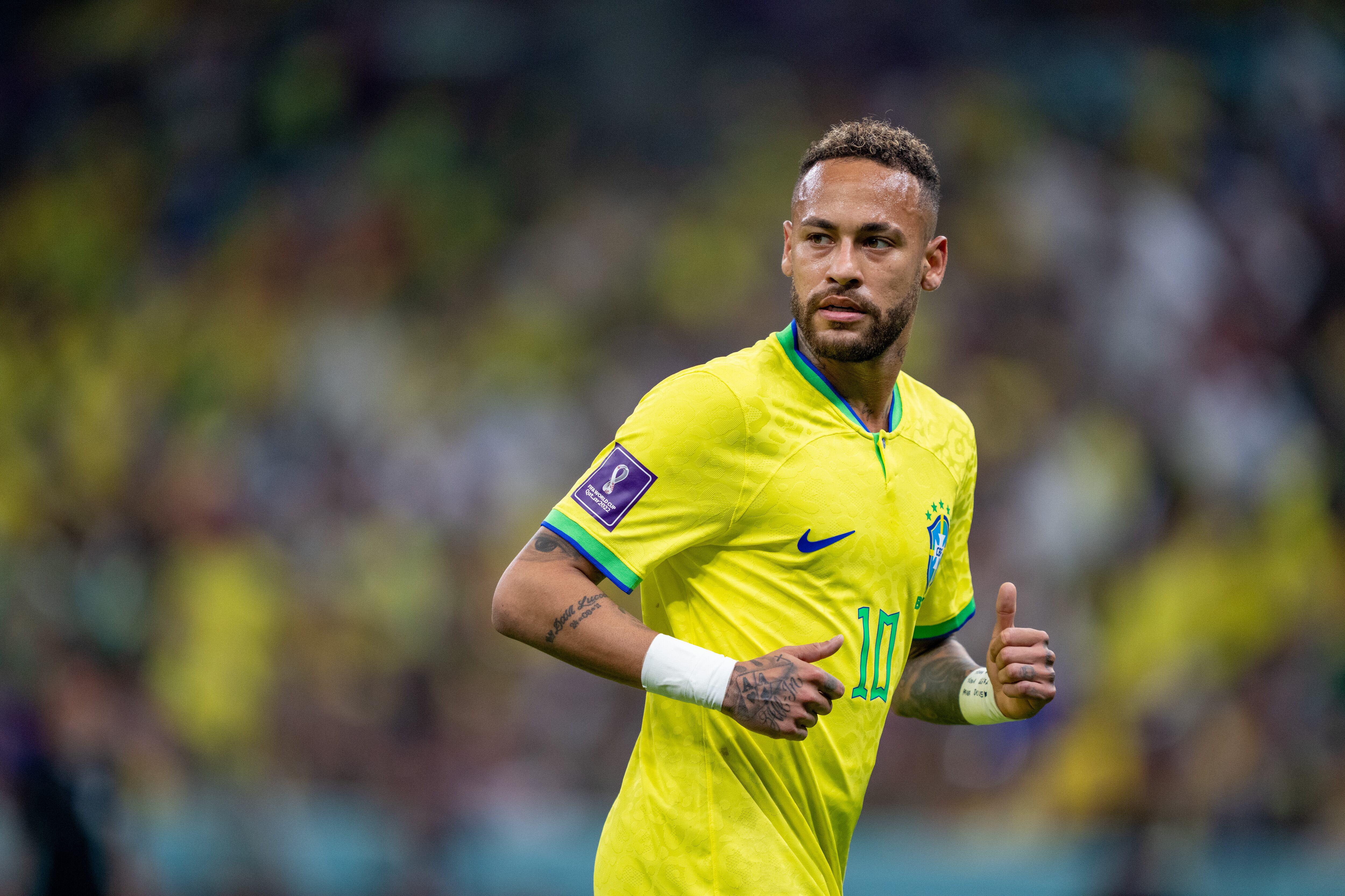 Neymar contra Serbia durante el Mundial de 2022