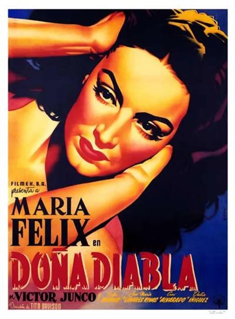 Cartel de Doña Diabla, protagonizada por María Félix