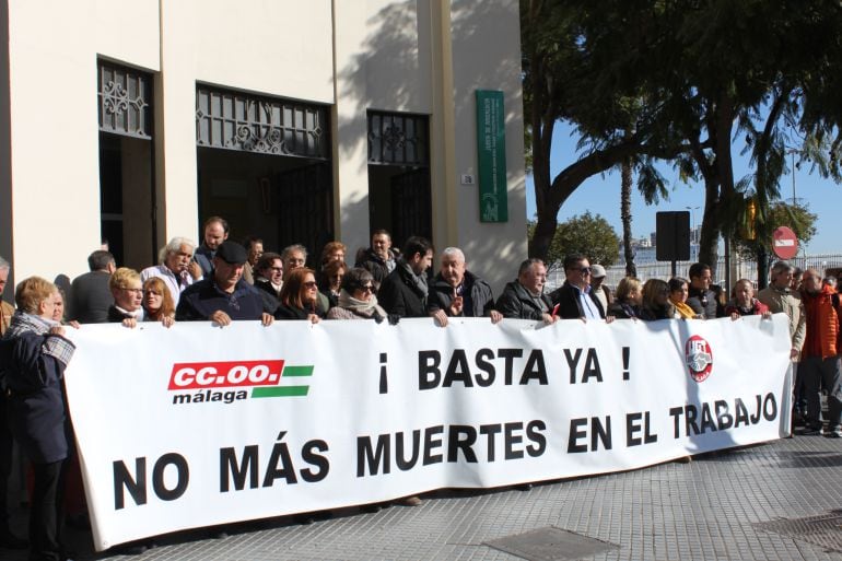 Concentración este martes por la primera víctima mortal en accidente laboral en Málaga