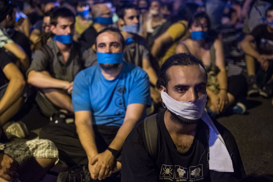 Protestas contra la ley Mordaza del PP en 2015