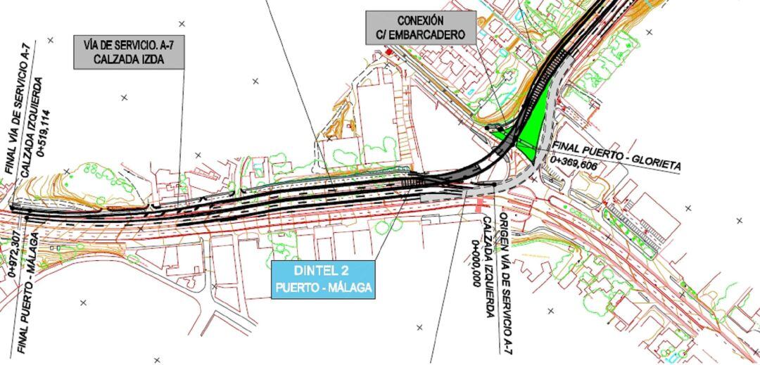 Planos del futuro acceso norte a Algeciras