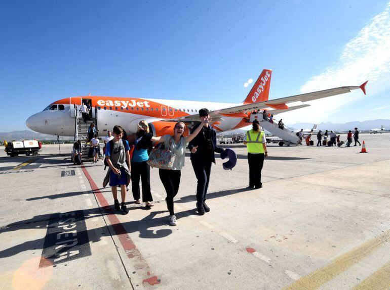 Imagen del primer vuelo de EasyJet con Granada procedente de Mánchester