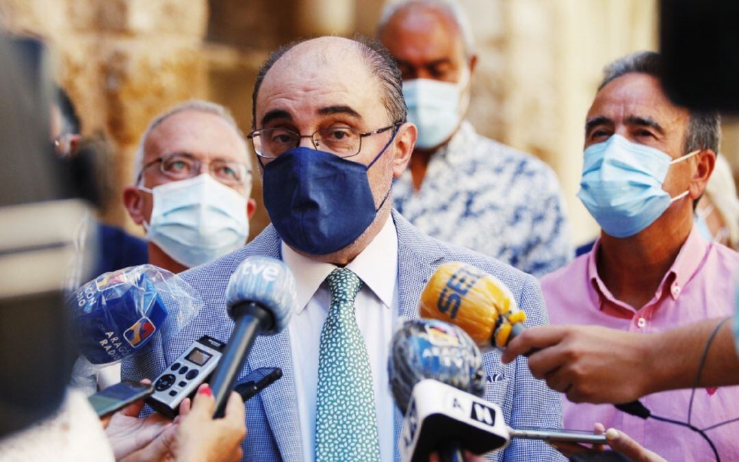 Javier Lambán en el Monasterio de Piedra