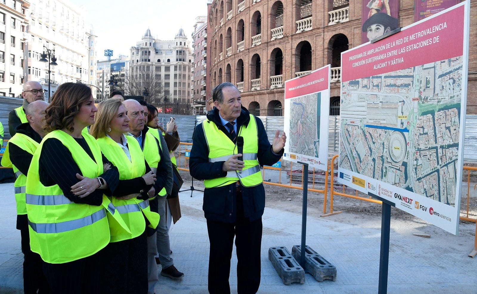 Visita a las obras de la calle Alicante el 12 de febrero de 2024