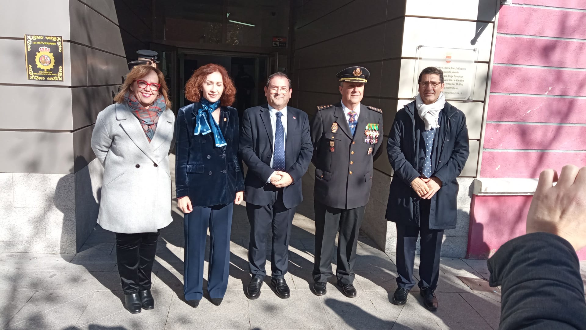 Autoridades celebrando el aniversario de la Policía Nacional en Puertollano