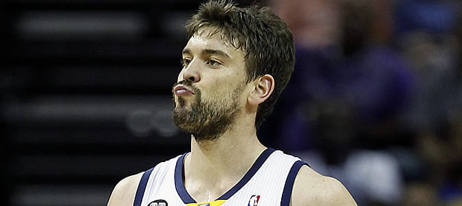 Marc Gasol, durante un partido con los Grizzlies