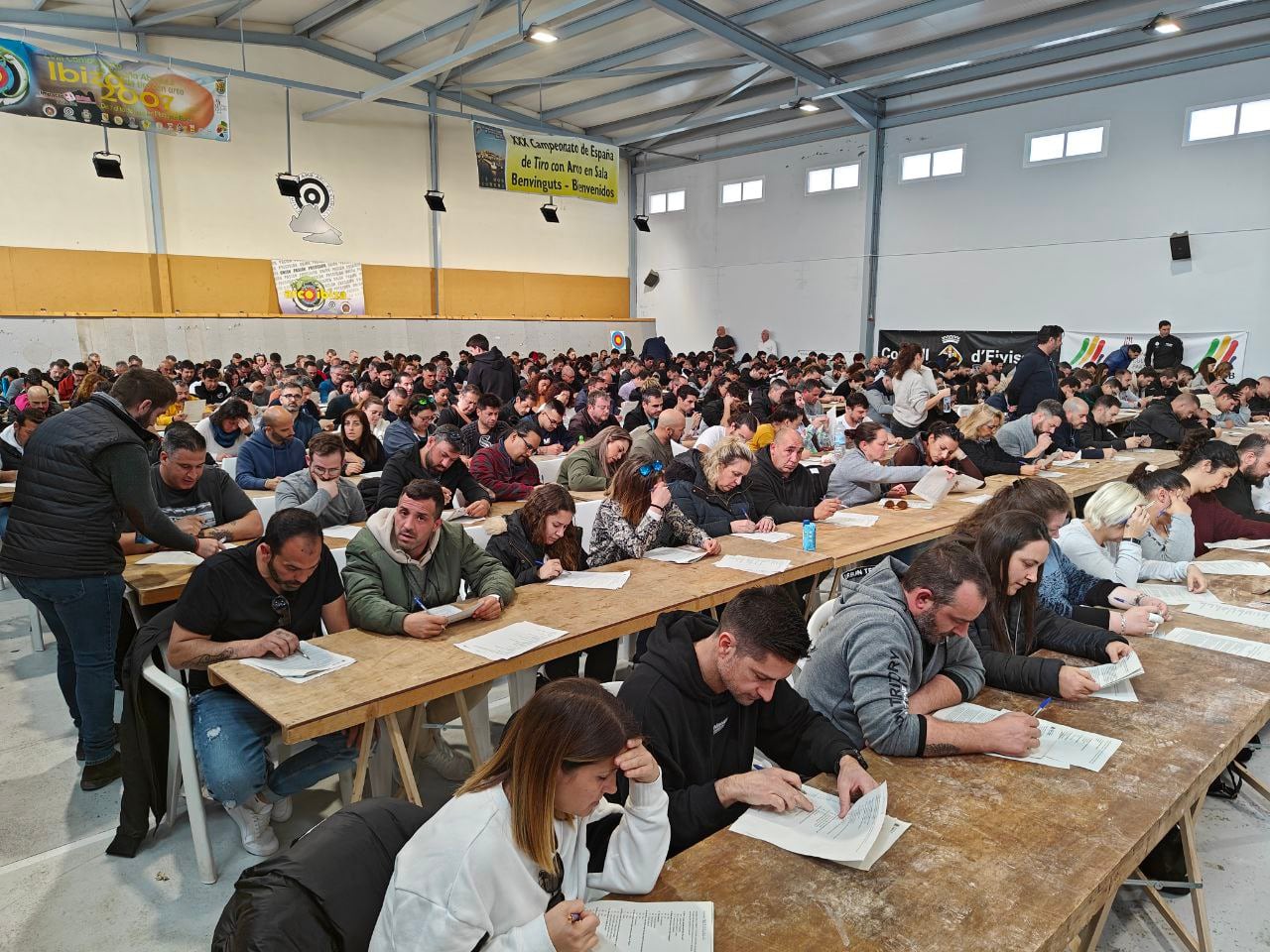 Un momento durante la realización de las pruebas