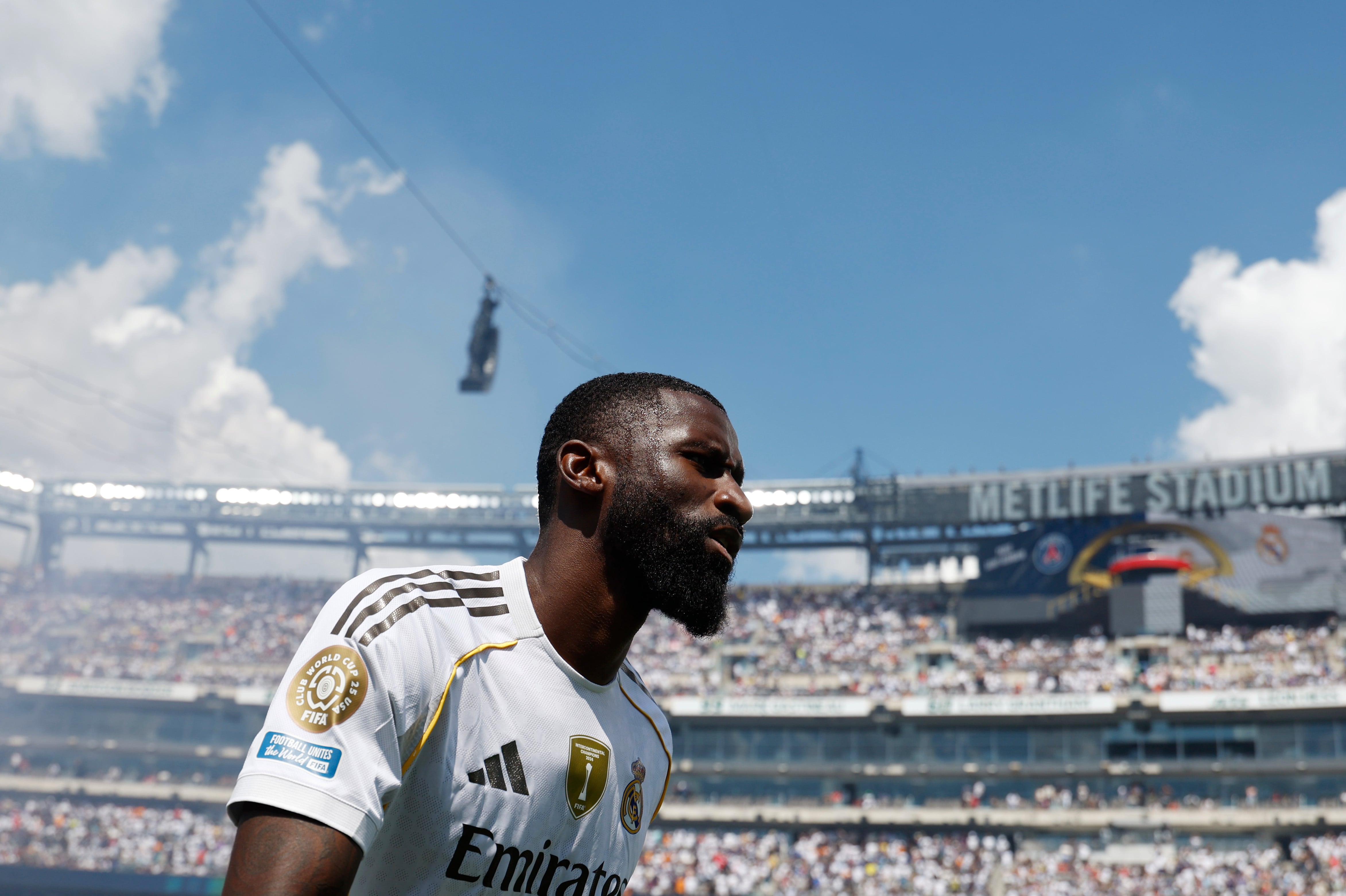 Antonio Rüdiger, durante el partido del Mundial de Clubes entre Real Madrid y PSG