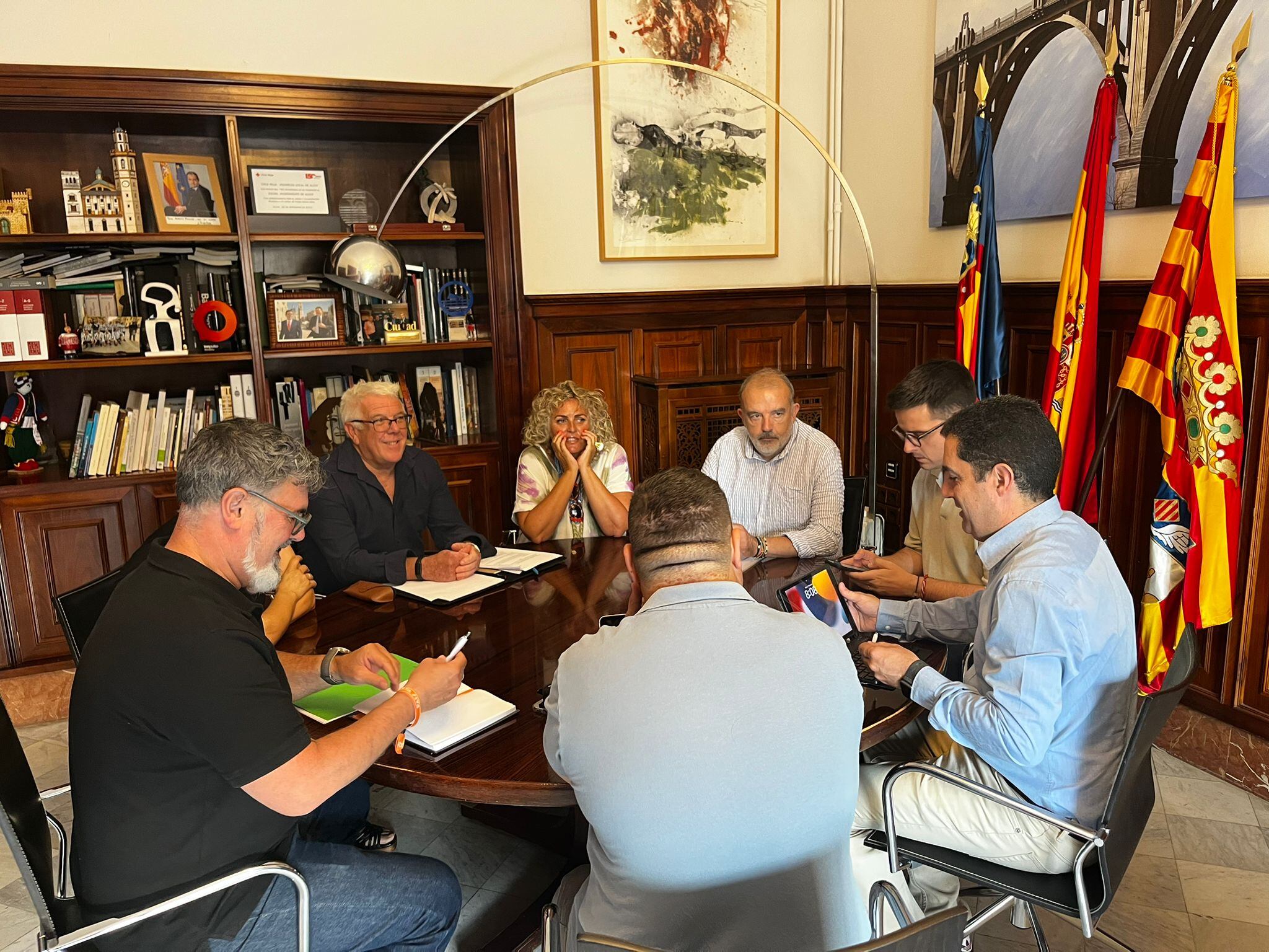 Reunión alcaldes y plataforma