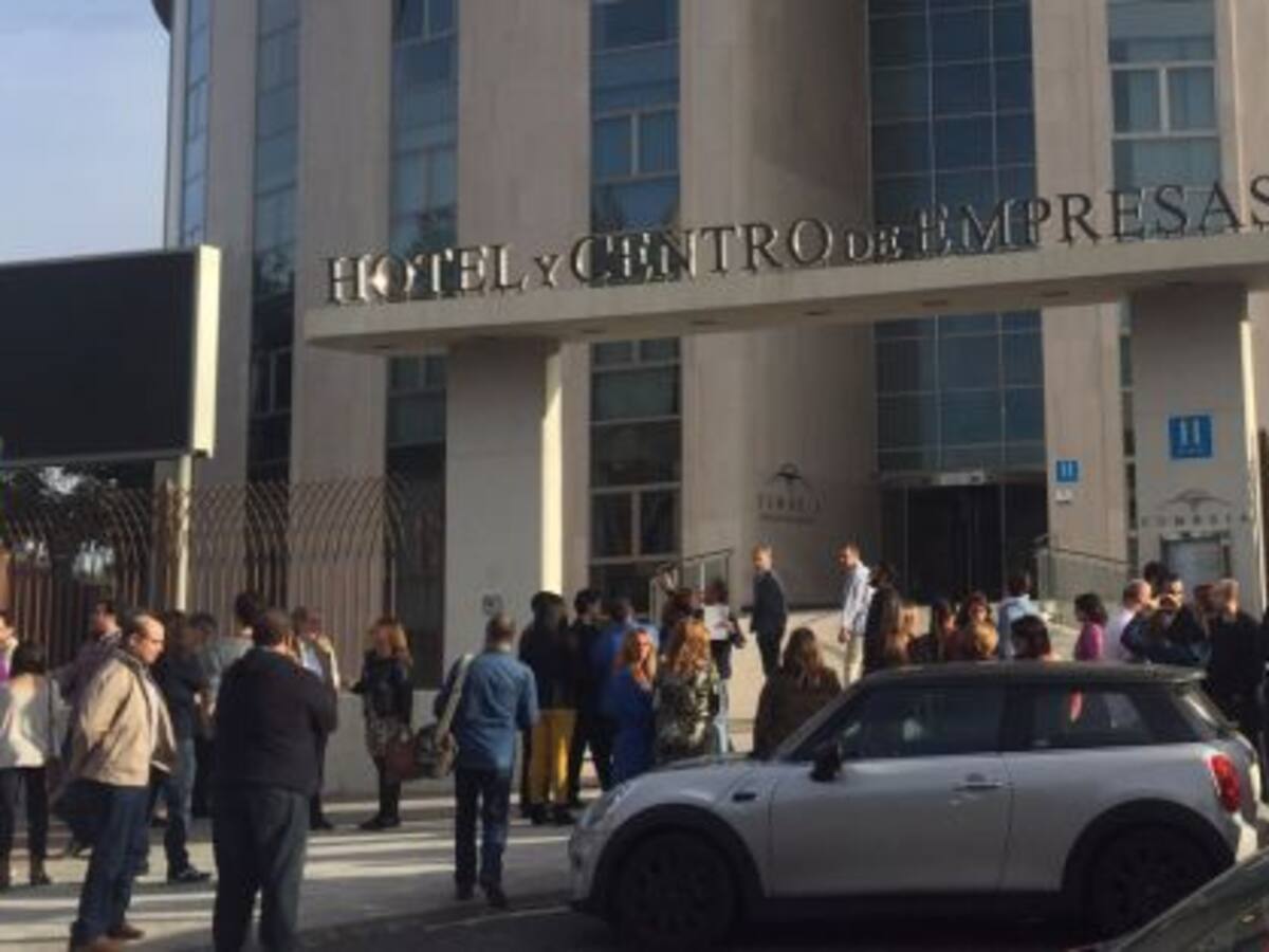 Simulacro de incendio en el edificio Cumbria