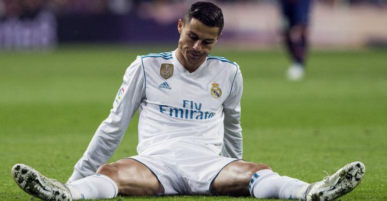 Cristiano Ronaldo, ofuscado durante el partido ante el Eibar