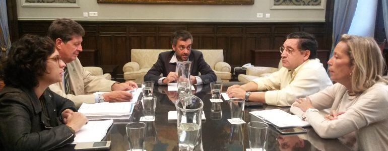 Junta de portavoces municipales en el Concello de A Coruña