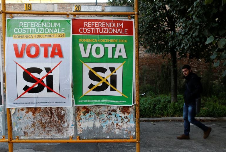 Carteles por el &#039;sí&#039; en Roma.