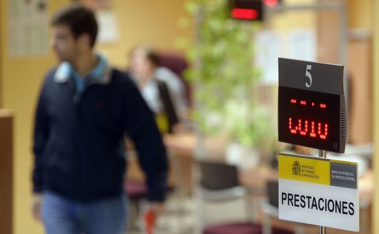 Interior de una oficina de empleo en Valladolid