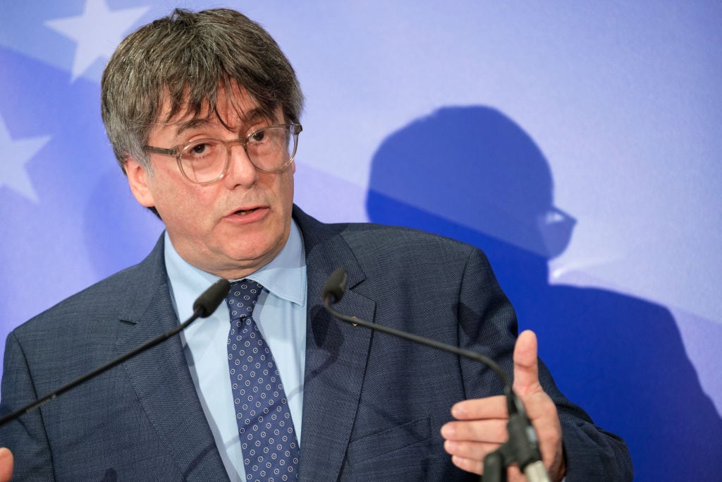 Carles Puigdemont, durante una rueda de prensa.