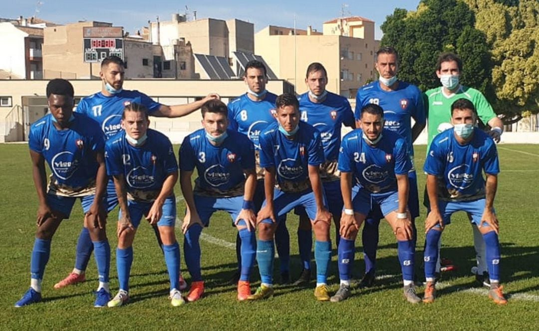 La plantilla del Bala Azul antes del partido