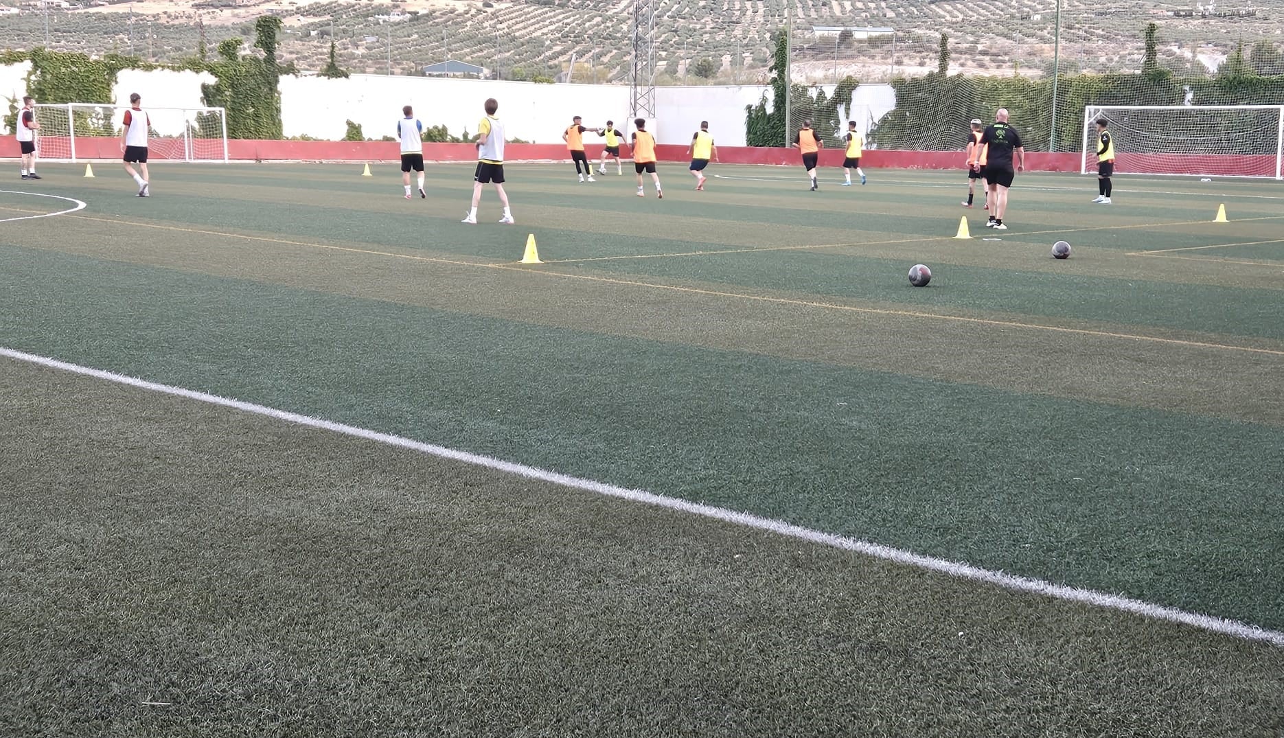 Momento de la sesión de entrenamiento, la pasada semana, del Jódar C.F.