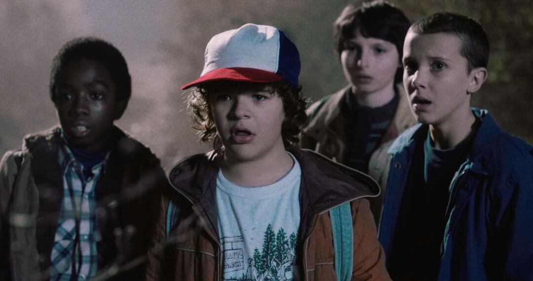 Los niños de Stranger Things durante la primera temporada.