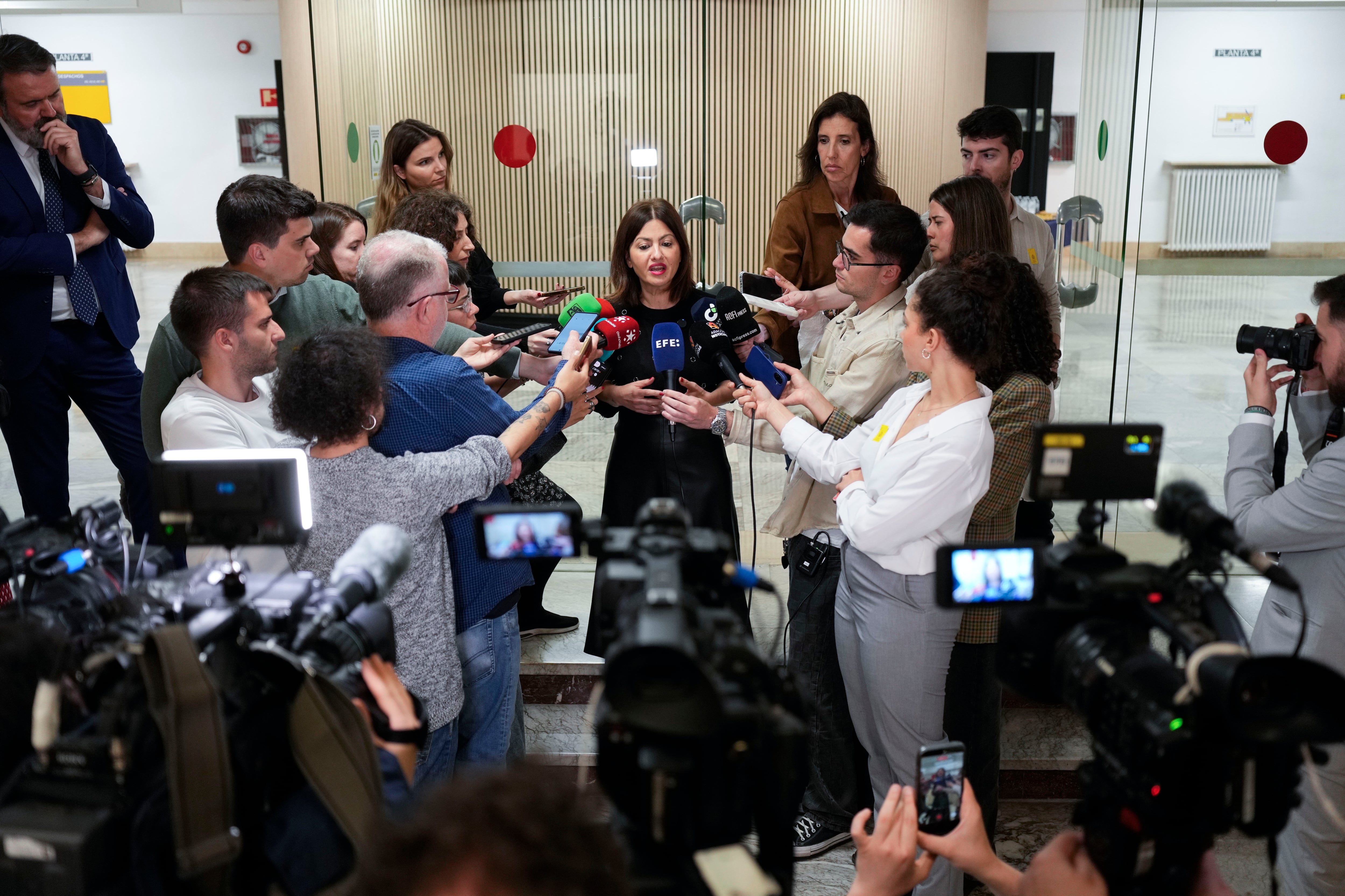 La ministra de Juventud e Infancia, Sira Rego, a su llegada a la Conferencia Sectorial de Infancia y Adolescencia con las comunidades autónomas