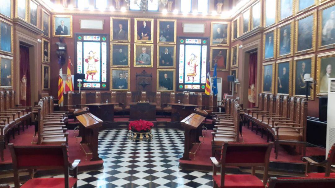 Imagen del salón de plenos de Cort