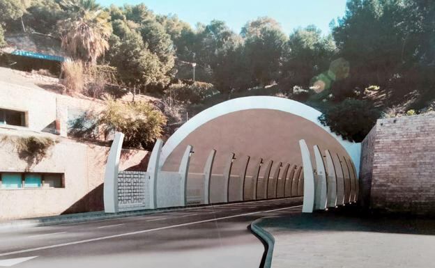 Parte del proyecto de remodelación del túnel de La Alcazaba de Málaga