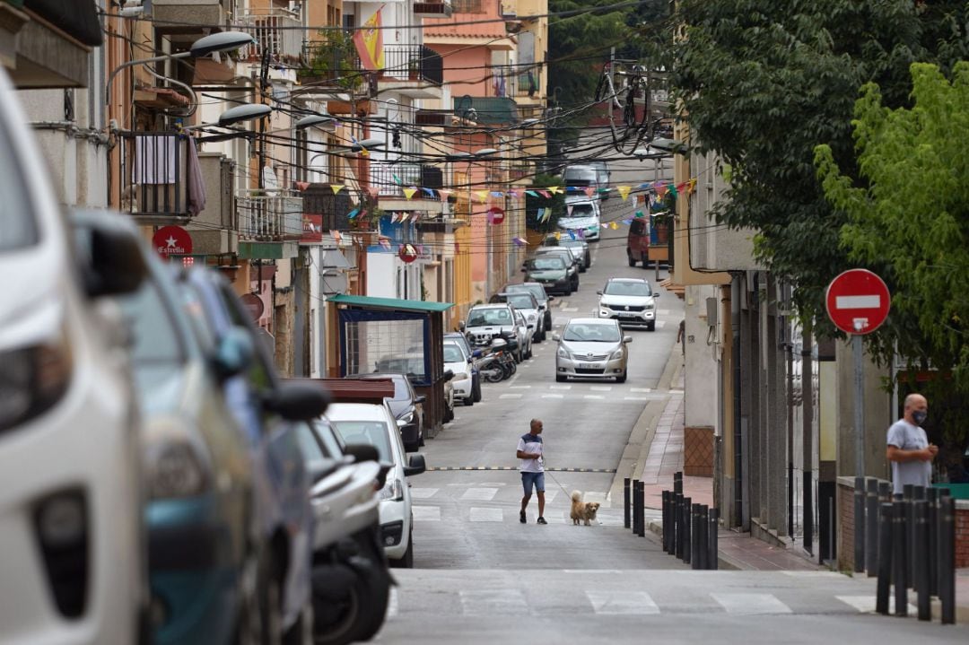 Aspecto de la calle Valencia en Sant Feliu de Guíxols (Girona)