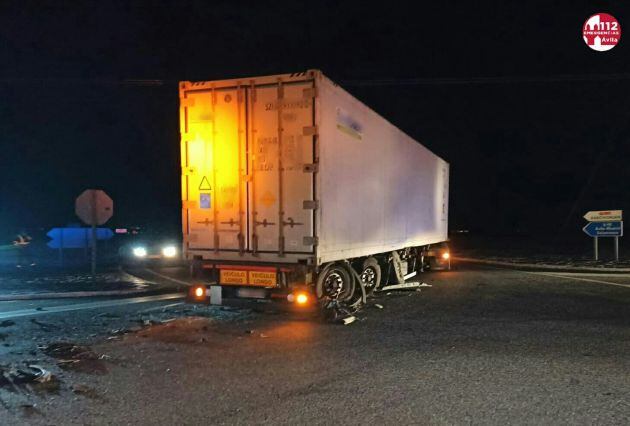 Estado del camión siniestrado