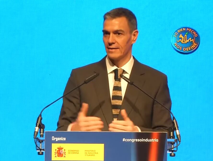 El presidente del Gobierno, Pedro Sánchez, participa en el VIII Congreso Nacional de Industria, en el Palacio Euskalduna de Bilbao.