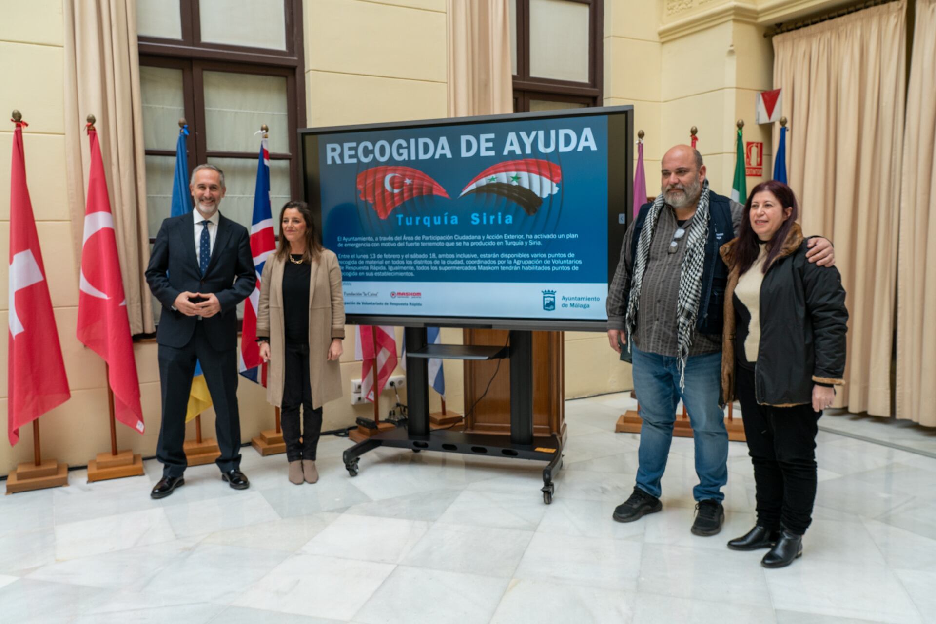 Un momento de la presentación del dispositivo de ayuda en Málaga