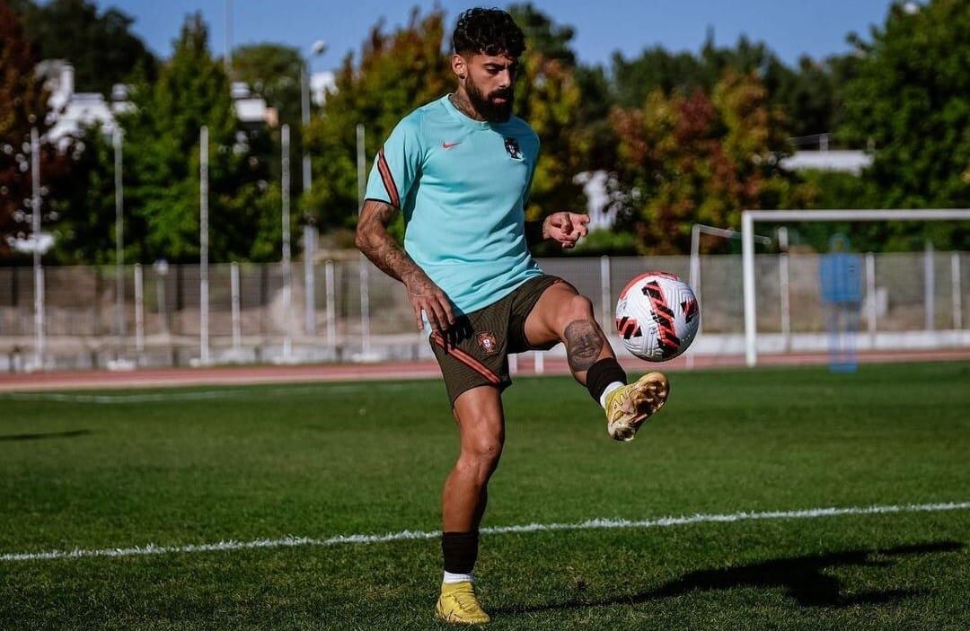 Samú Costa con la Selección de Portugal Sub-21.