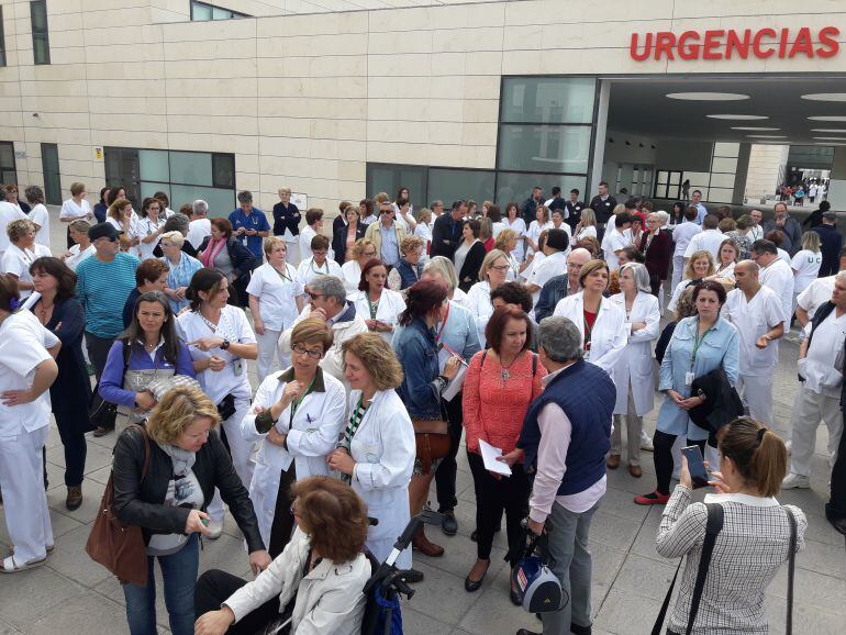 Concentración en el hospital del PTS.