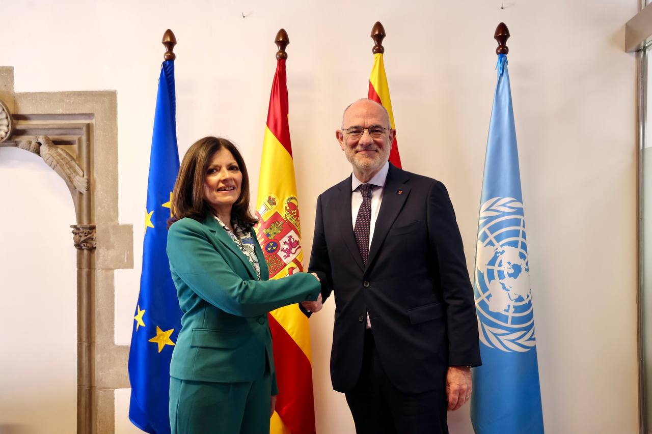 La ministra d'Afers Exteriors, Imma Tor, i el seu homòleg autonòmic català, Jaume Duch