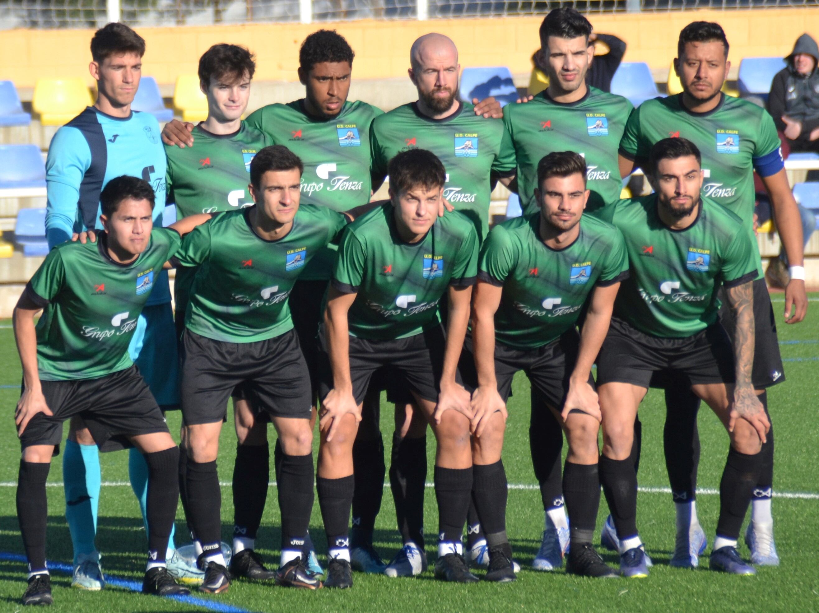 Equipo del Calpe en un partido disputado en Dénia.