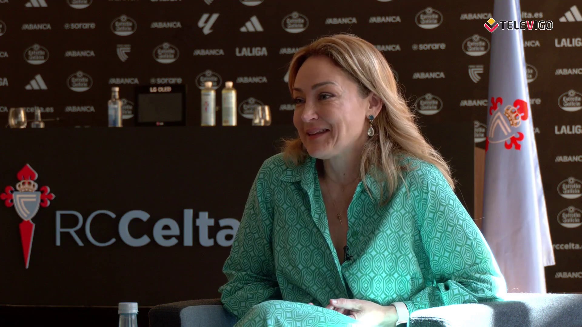 Marián Mouriño, Presidenta del Real Club Celta, durante la entrevista con Radio Vigo