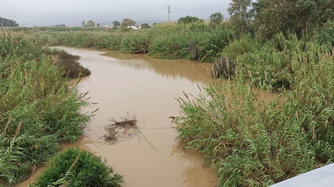 El río Serpis tras las lluvias