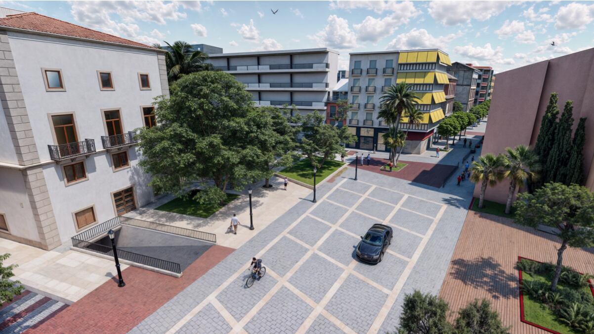 Infografía de cómo quedará la Plaça de la Vila.
