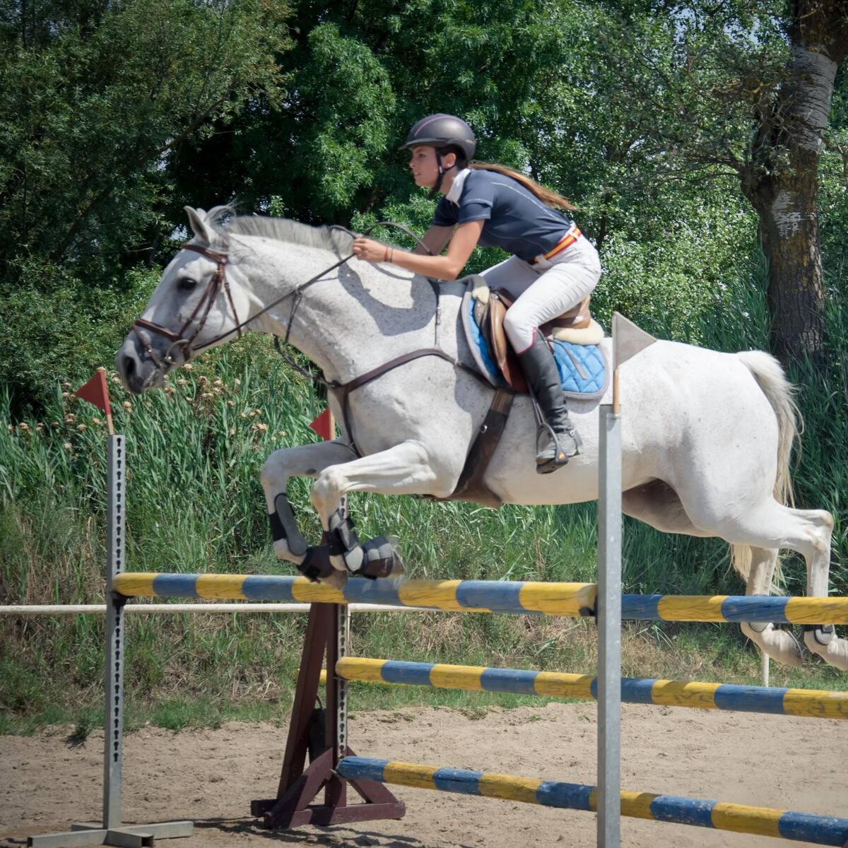 Notoria participación en el concurso de hípica disputado en Salas