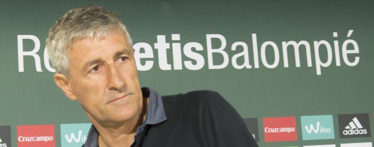 Setién durante su presentación como entrenador del Betis