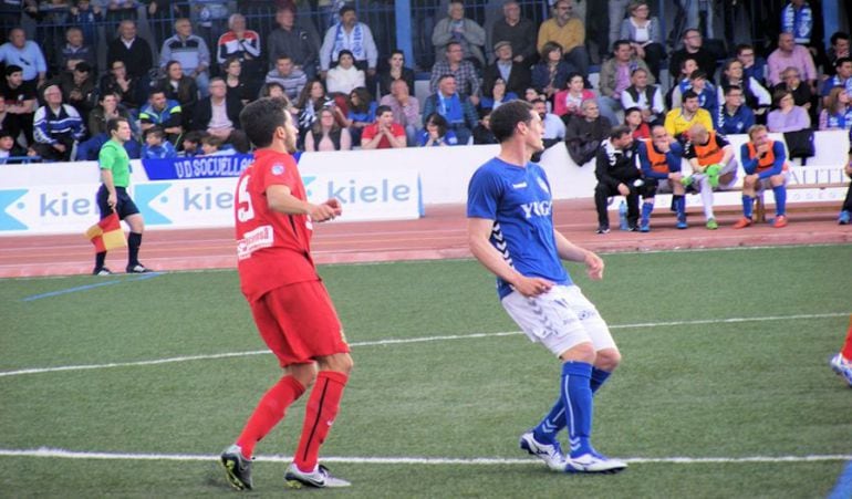 Un momento del partido UD Socuéllamos- CF Fuenlabrada  del 15 de mayo de 2016