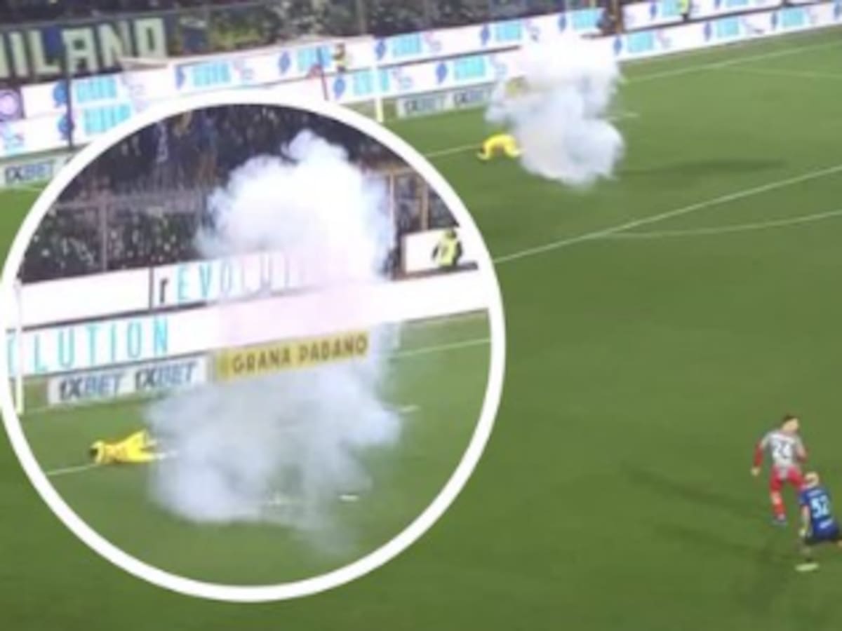 Caos en la Serie A: El aficionado del Inter que lanzó un petardo al portero del Cremonese fue arrestado